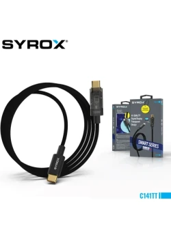 Syrox C141TT Type-C to Type-C Şarj Kablosu | 100W PD ve QC 3.0 Destekli